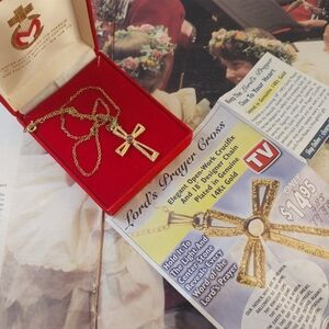 Gold Cross Pendant Necklace